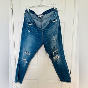 Distressed Blue Jeans